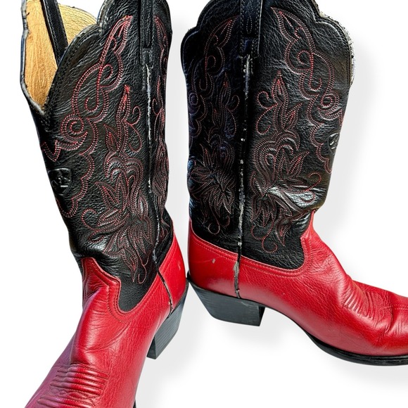 Ariat Heritage R Toe Boots Red Leather Women's Size 9 B Western Cowgirl - Picture 14 of 15